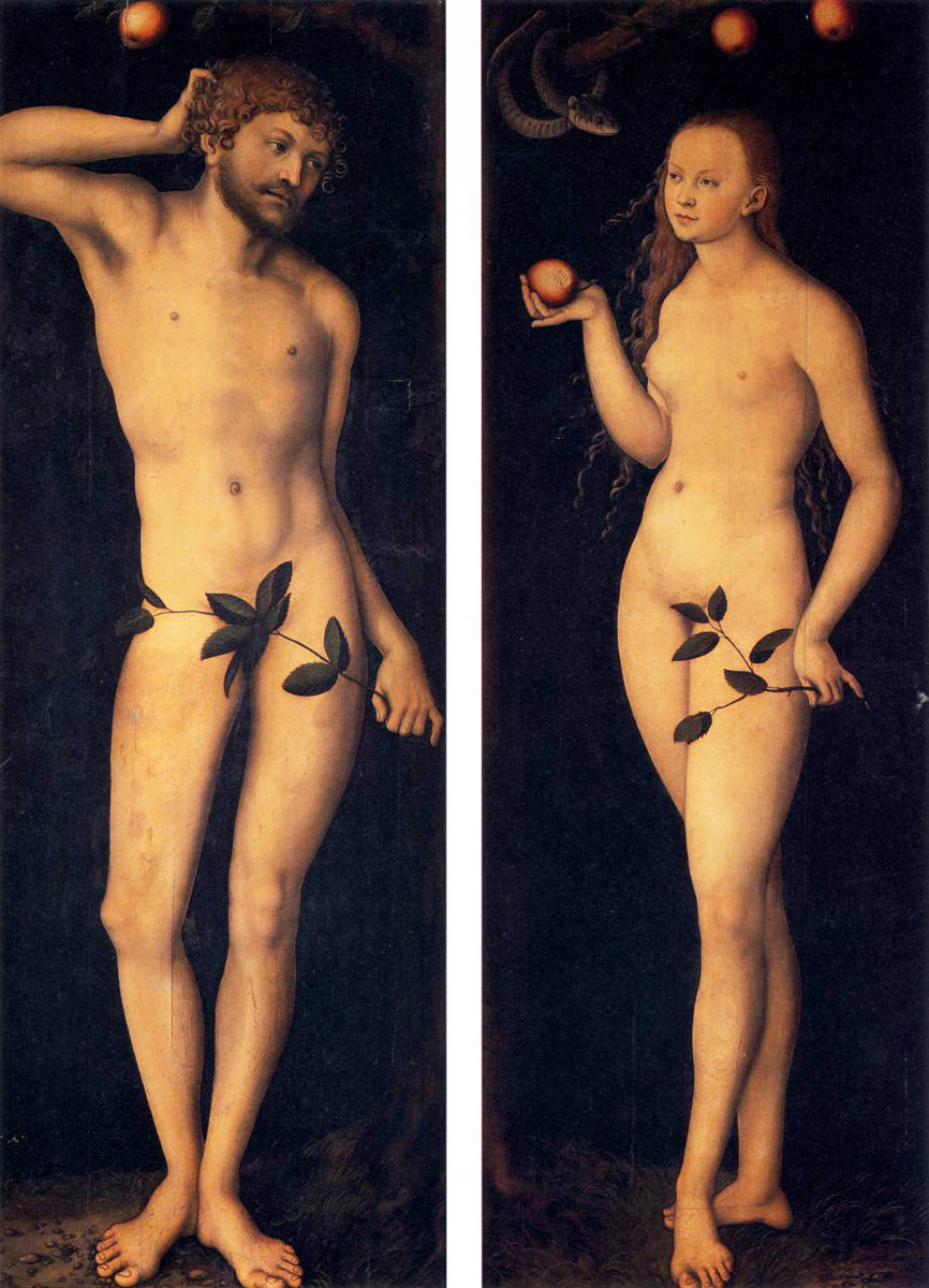 Adamo ed Eva di Lucas Cranach il vecchio