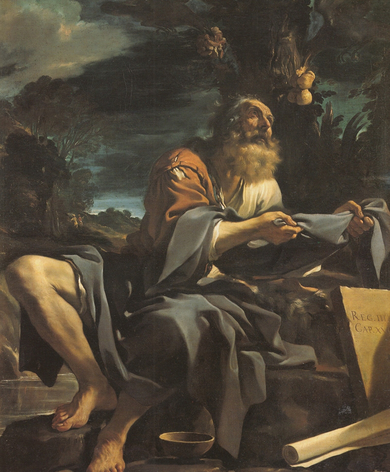 Elia nutrito dai corvi del Guercino