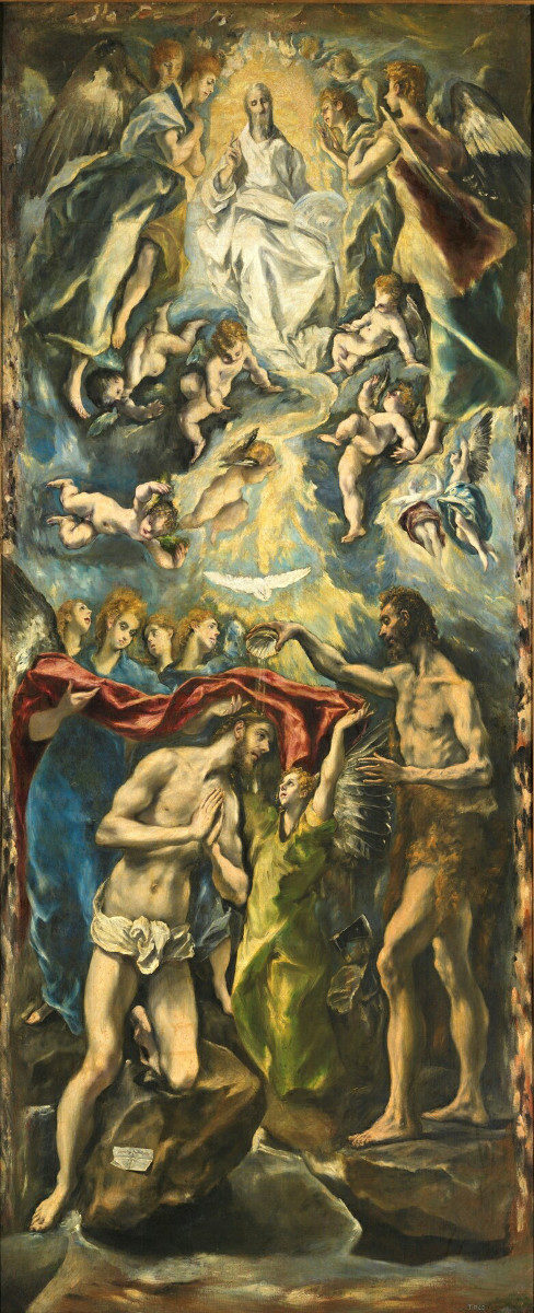 Il battesimo di Cristo di El greco