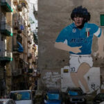 Murales di Maradona di Mario Filardi restaurato da Bosoletti, 2016