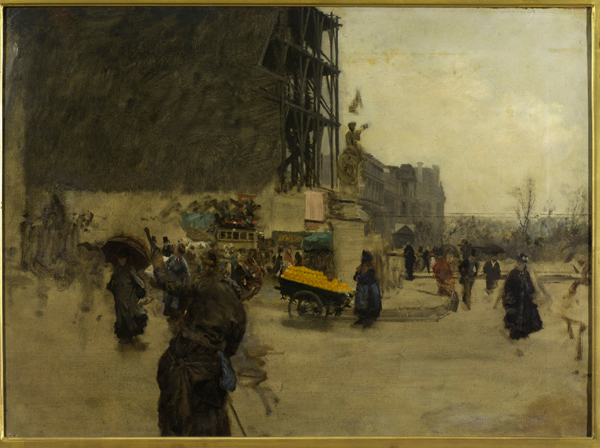 Place des Pyramides di Giuseppe De Nittis