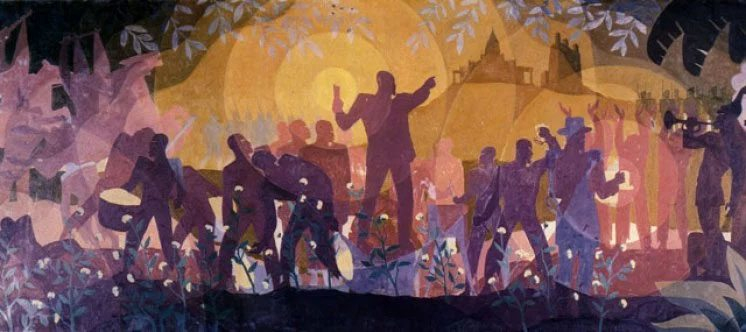 Aaron Douglas, Aspects of Negro Life: From Slavery Through Reconstruction. New York Public Library