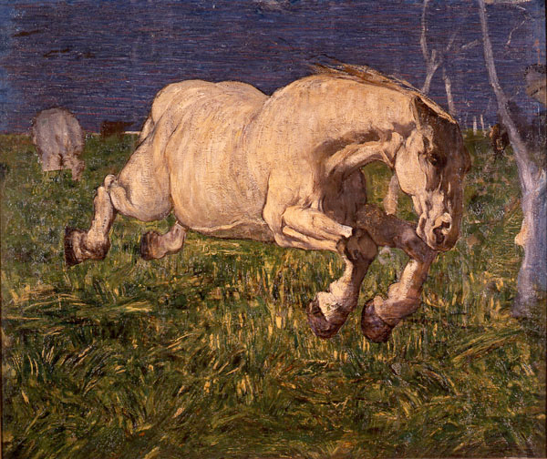 Cavallo al galoppo di Giovanni Segantini