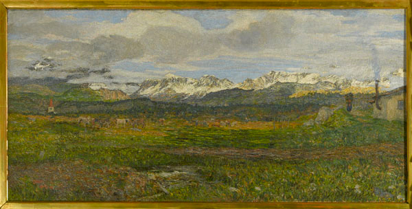 Paesaggio sul Maloja (Ritorno al paese natio) di Giovanni Segantini