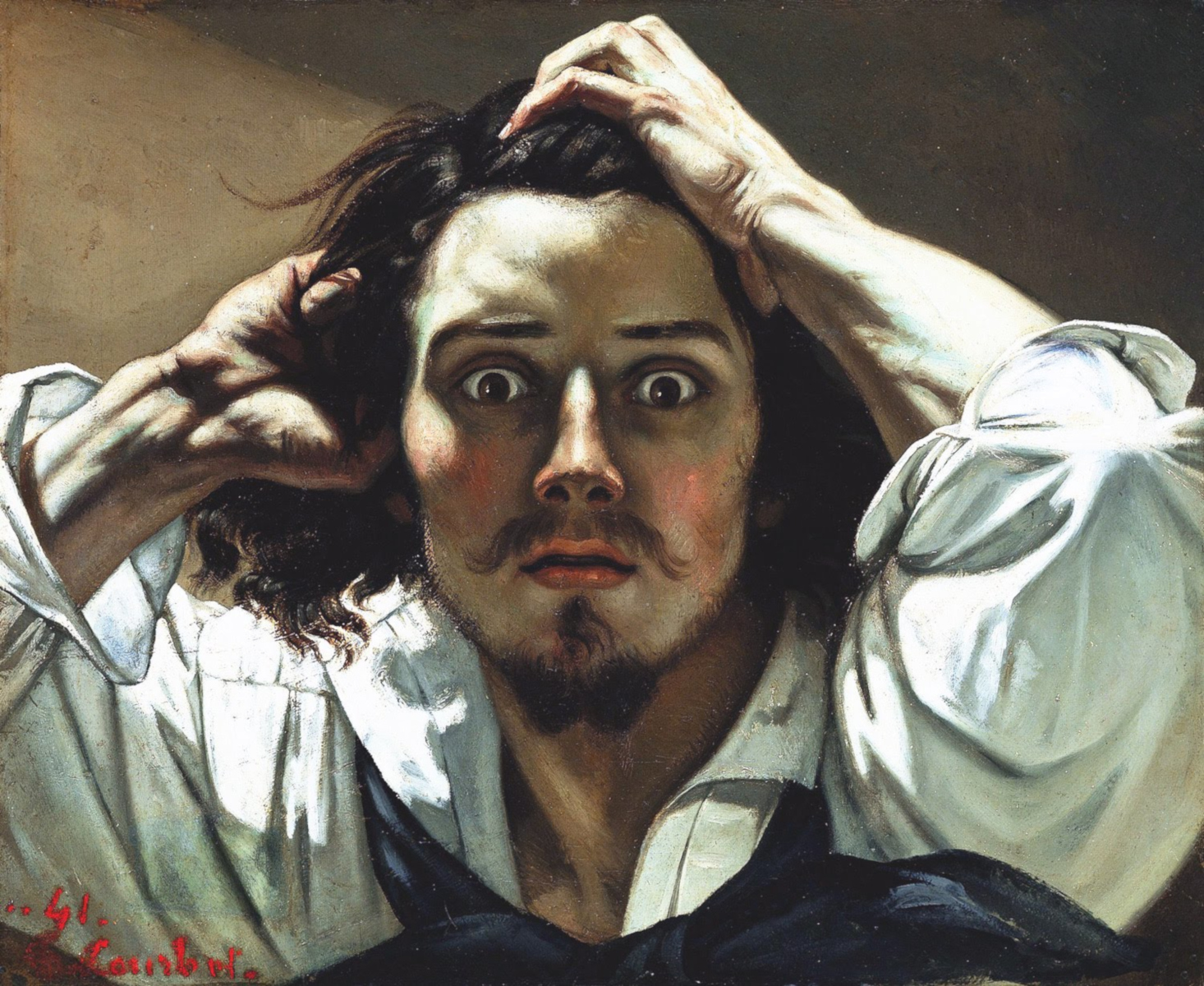 Uomo disperato di Gustave Courbet