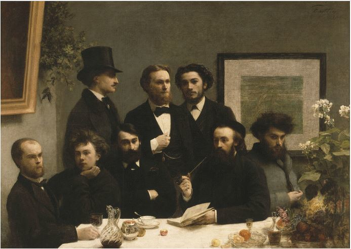 Gruppo di poeti riuniti intorno ad un tavolo di Henri Fantin-Latour