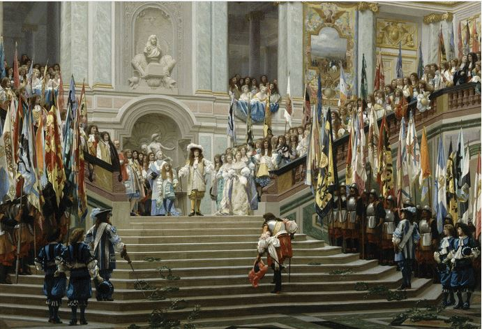 Ricevimento di Condé a Versailles di Jean-Léon Gérôme