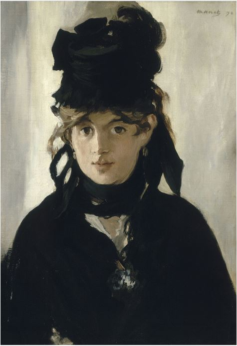 Berthe Morisot con un mazzo di violette di Edouard Manet