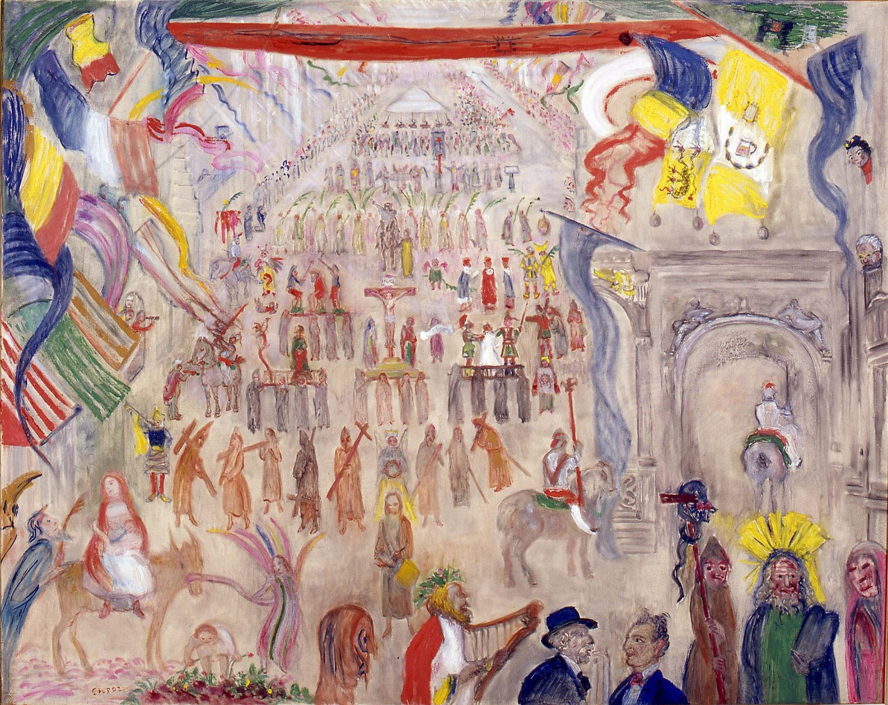 Procession des pénitents de Furnes di James Ensor