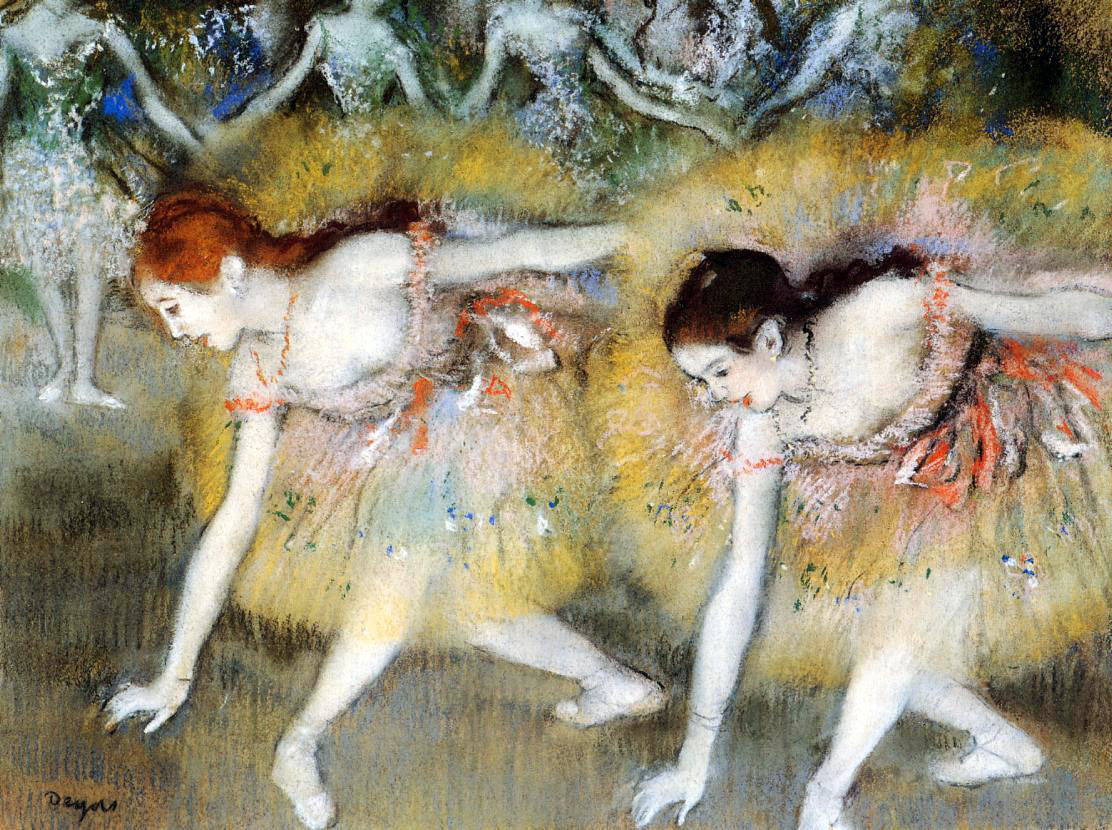 Ballerine che fanno l'inchino di Edgar Degas