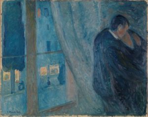 Il bacio con la finestra di Edvard Munch