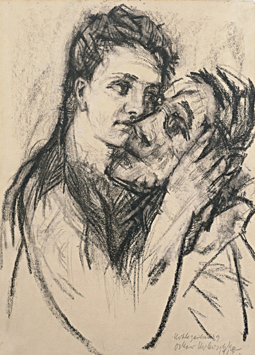 Autoritratto con l'amata (Alma Mahler) di Oskar Kokoschka