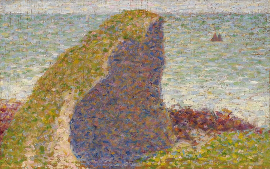 Study for Le Bec du Hoc, Grandcamp di Georges Seurat, Canberra, Australian National Gallery