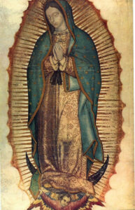 Il mantello sul quale secondo la tradizione si è formata l'immagine della Vergine di Guadalupe, Basilica di Nostra Signora di Guadalupe, Messico