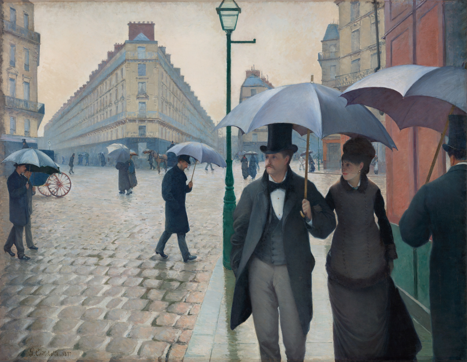 Tempo di pioggia a Parigi di Gustave Caillebotte