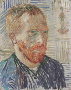 Autoritratto con stampa giapponese di Vincent van Gogh