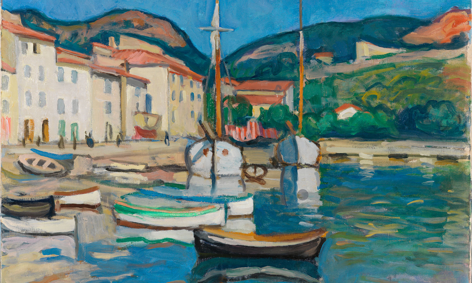 Porto di Cassis con due tartane di Charles Camoin