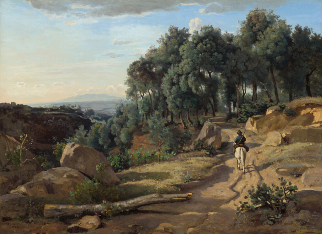 Un paesaggio nei pressi di Volterra di Camille Corot